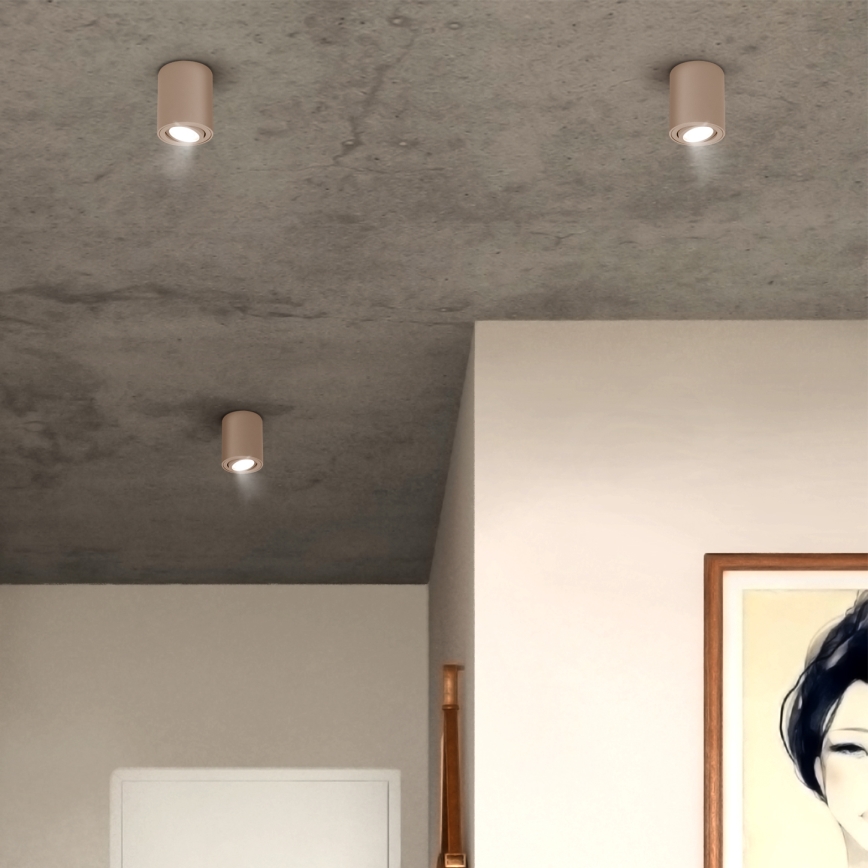 Brilagi - LED RGBW dimmbarer Einbaustrahler MIA 1xGU10/4,8W/230V 3000K 100x80 mm beige + Fernbedienung