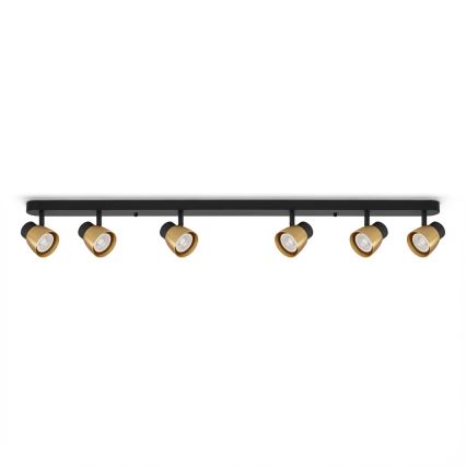 Brilagi - LED RGBW dimmbarer Einbau-Spot NUGGET 6xGU10/6W/230V 2700-6500K Wi-Fi schwarz/gold