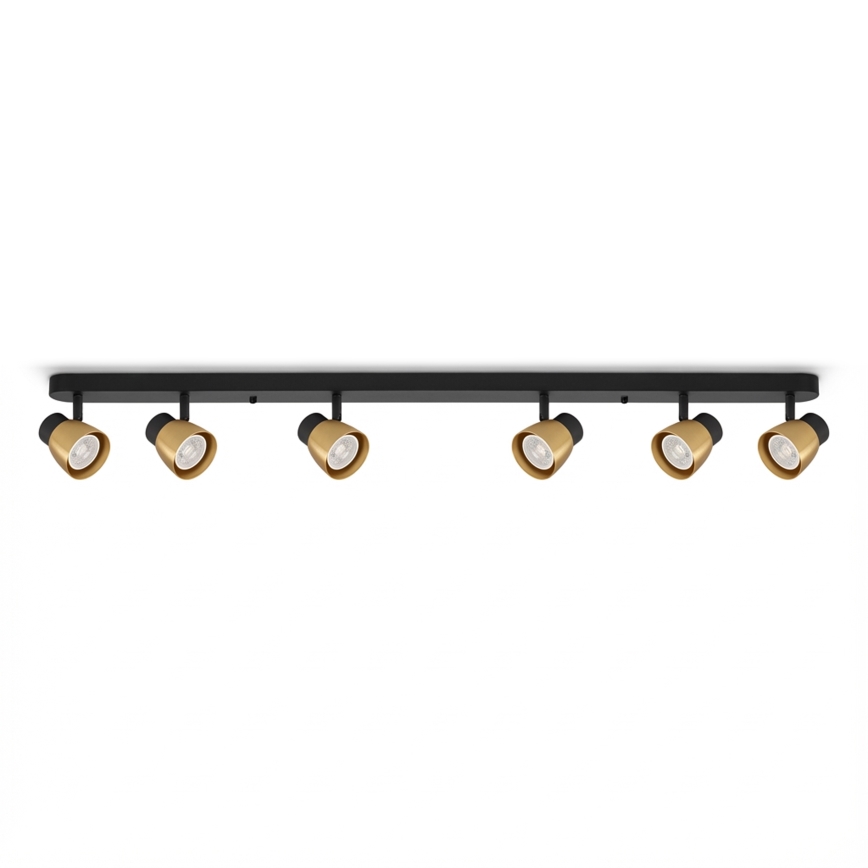 Brilagi - LED RGBW dimmbarer Einbau-Spot NUGGET 6xGU10/6W/230V 2700-6500K Wi-Fi schwarz/gold