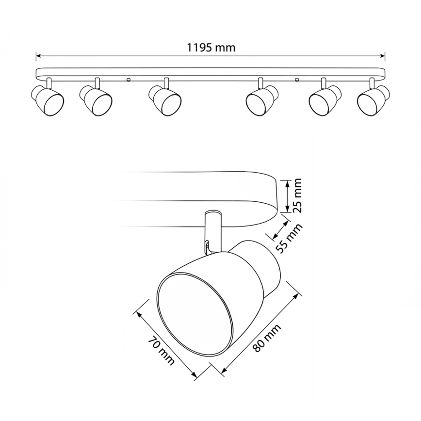 Brilagi - LED RGBW dimmbarer Einbau-Spot NUGGET 6xGU10/6W/230V 2700-6500K Wi-Fi schwarz/gold