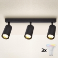 Brilagi - LED RGBW dimmbarer Deckenspot SELE 3xGU10/6W/230V 3000K schwarz + Fernbedienung