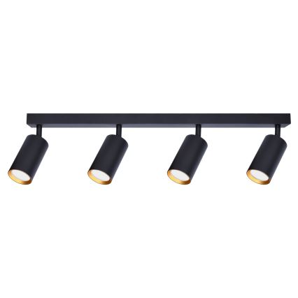 Brilagi - LED RGBW dimmbarer Spot SELE 4xGU10/4,8W/230V 3000K schwarz/gold + Fernbedienung