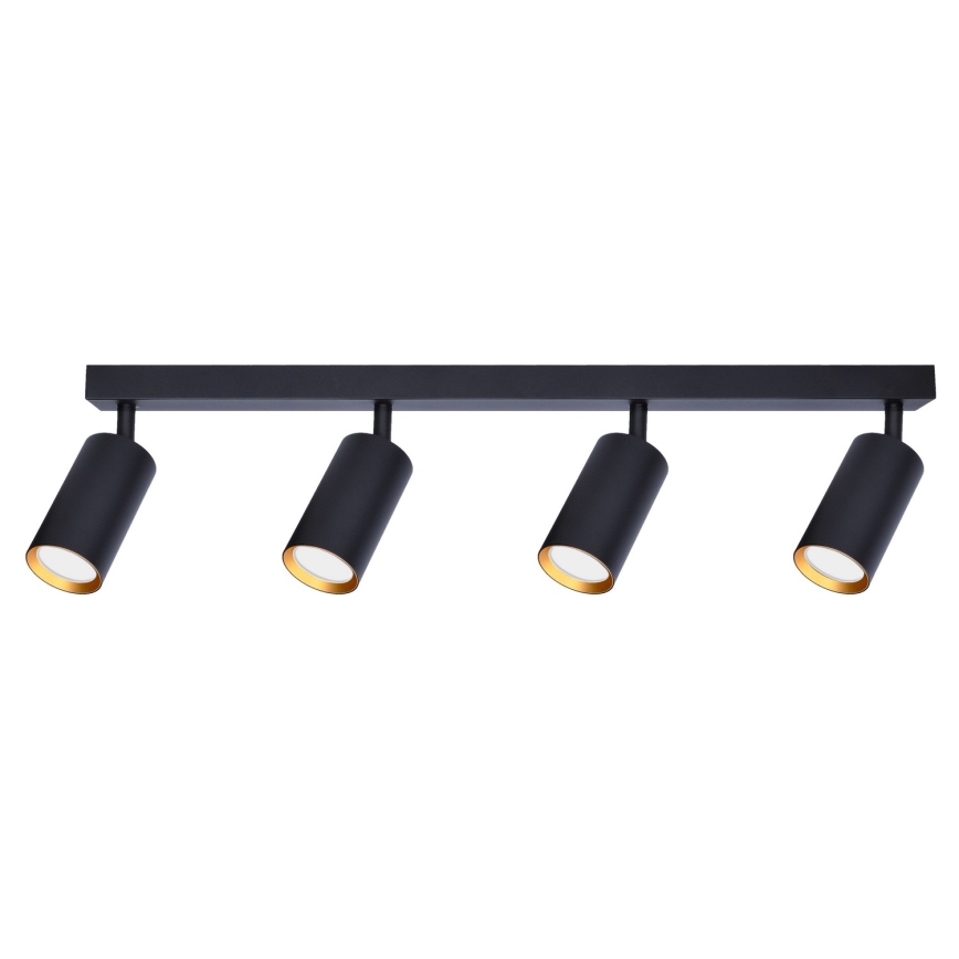 Brilagi - LED RGBW dimmbarer Spot SELE 4xGU10/4,8W/230V 3000K schwarz/gold + Fernbedienung