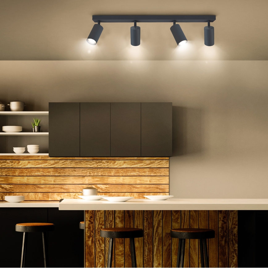 Brilagi - LED RGBW dimmbarer Einbaustrahler SELE 4xGU10/6W/230V 3000K Anthrazit + Fernbedienung