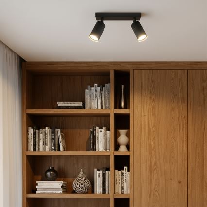 Brilagi - LED RGBW dimmbarer Einbaustrahler SELE MODERN 2xGU10/4,8W/230V 3000K schwarz + Fernbedienung
