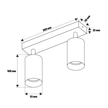 Brilagi - LED RGBW dimmbarer Einbaustrahler SELE MODERN 2xGU10/6W/230V 3000K weiß + Fernbedienung