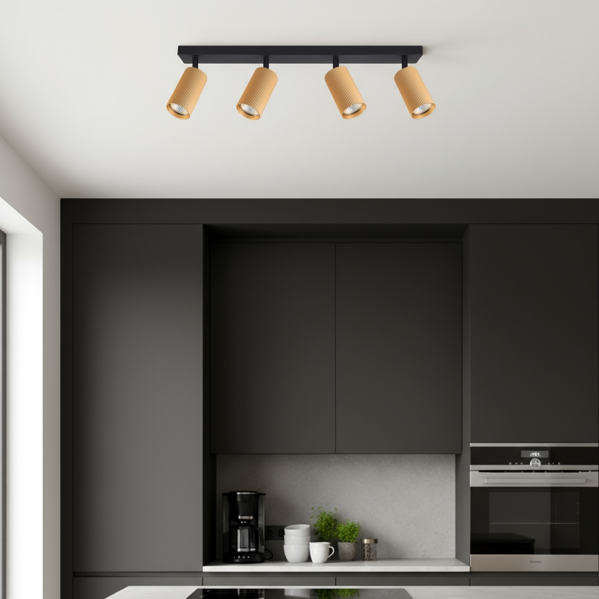 Brilagi - LED RGBW dimmbarer Einbaustrahler SELE MODERN 4xGU10/4,8W/230V 3000K Gold + Fernbedienung
