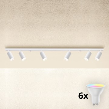 Brilagi - LED RGBW dimmbarer Deckenspot SELE MODERN 6× GU10 / 6,5 W / 230 V / 2700–6500 K Wi‑Fi weiß