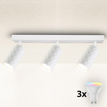 Brilagi - LED RGBW dimmbarer Einbauspot SELE DIAMANT 3xGU10/6W/230V 3000K Wi-Fi weiß
