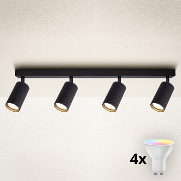 Brilagi - LED RGBW dimmbarer Einbauspot SELE MODERN 4xGU10/6,5W/230V 2700-6500K Wi-Fi schwarz