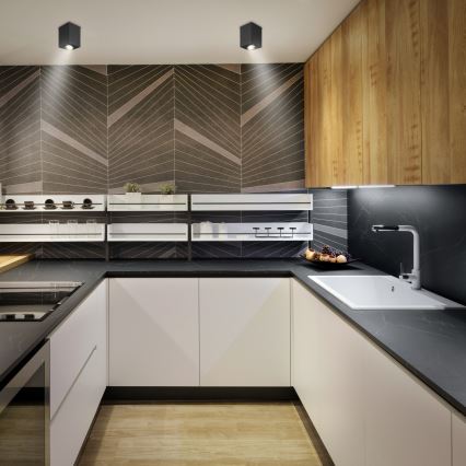 Brilagi - LED RGBW dimmbarer Einbaustrahler MIA 1xGU10/6W/230V 3000K 100x80 mm schwarz + Fernbedienung