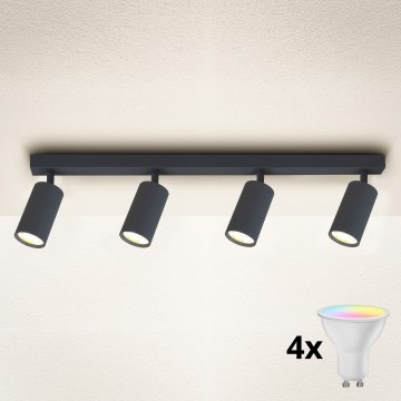Brilagi - LED RGBW dimmbarer Einbaustrahler SELE 4xGU10/6W/230V 3000K Anthrazit + Fernbedienung