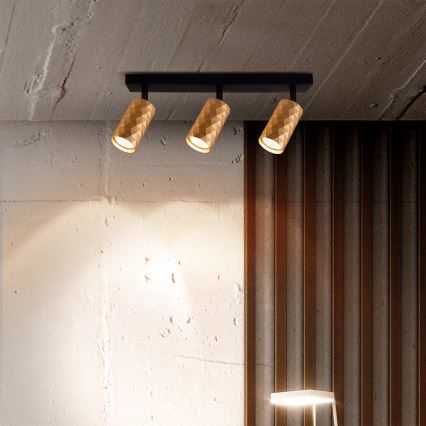 Brilagi - LED RGBW dimmbarer Einbaustrahler SELE DIAMANT 3xGU10/4,8W/230V 3000K gold + Fernbedienung