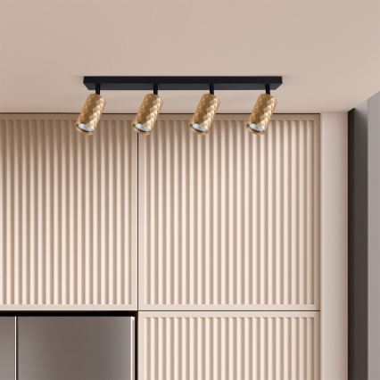 Brilagi - LED RGBW dimmbare Spotleuchte SELE DIAMANT 4xGU10/4,8W/230V 3000K goldfarben + Fernbedienung