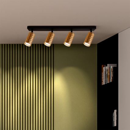 Brilagi - LED RGBW dimmbare Spotleuchte SELE DIAMANT 4xGU10/4,8W/230V 3000K goldfarben + Fernbedienung