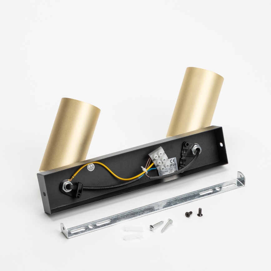 Brilagi - Dimmbarer LED RGBW-Einbaustrahler SELE GOLDEN 2xGU10/4,8W/230V 3000K schwarz/gold + Fernbedienung