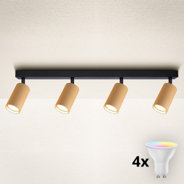 Brilagi - LED RGBW dimmbarer Einbaustrahler SELE MODERN 4xGU10/6W/230V 3000K Gold + Fernbedienung