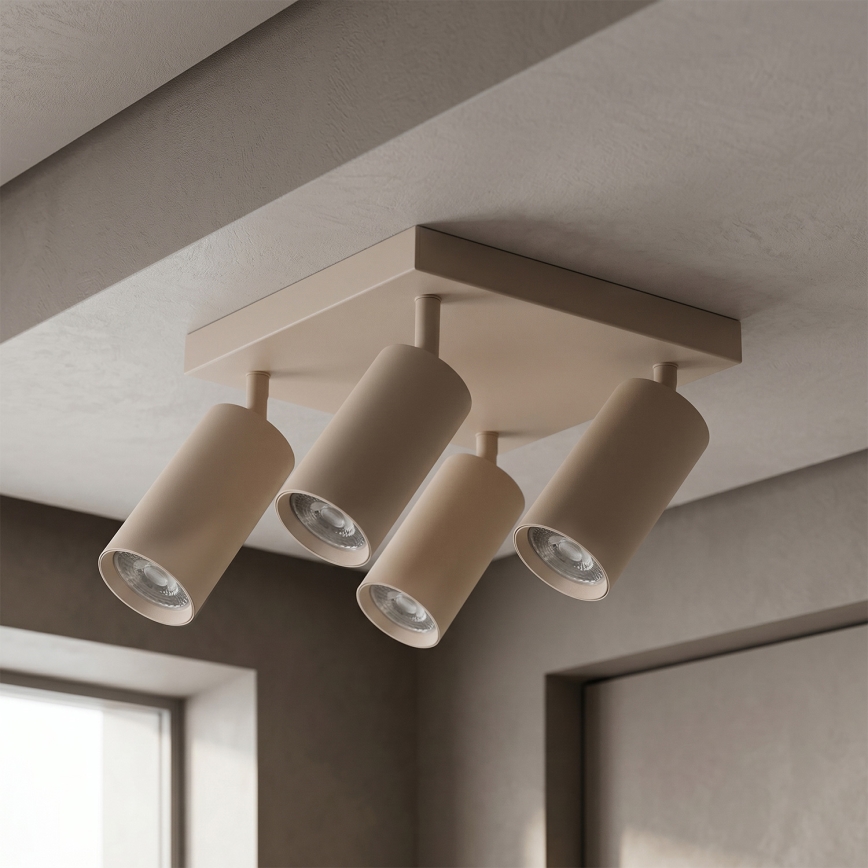 BRILAGI - LED RGBW dimmbarer Deckenspot SELE SQUARE 4xGU10/6,5W/230V 2700-6500K beige