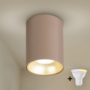 Brilagi - LED RGBW dimmbarer Einbaustrahler TRINE 1xGU10/30W/230V 2700-6500K Wi-Fi beige/gold