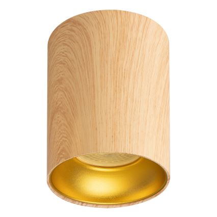 Brilagi - LED RGBW dimmbarer Deckenspot TRINE 1xGU10/6W/230V 3000K Eichen-Dekor + Fernbedienung