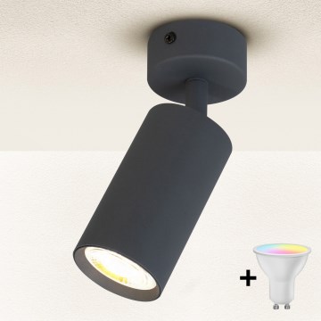 Brilagi - LED RGBW dimmbarer Spot SELE 1xGU10/4,8W/230V 3000K Anthrazit + Fernbedienung