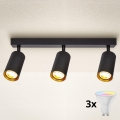 Brilagi - LED RGBW dimmbarer Spot SELE 3xGU10/4,8W/230V 3000K schwarz/gold + Fernbedienung
