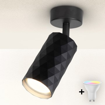 Brilagi - LED RGBW dimmbarer Spot SELE DIAMANT 1xGU10/4,8W/230V 3000K schwarz + Fernbedienung