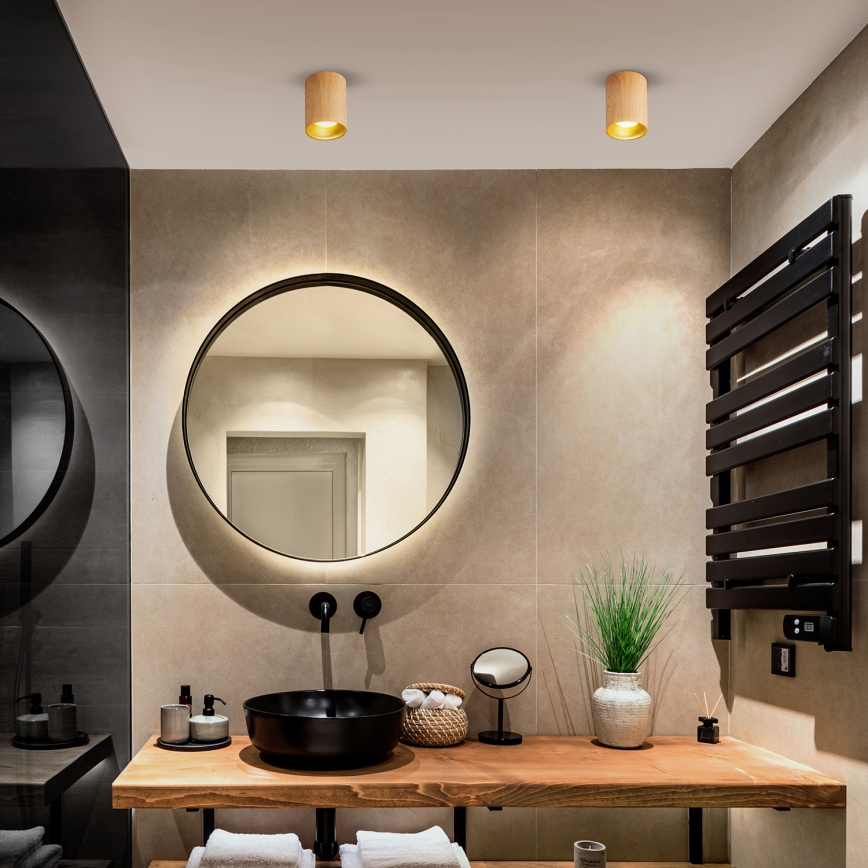 Brilagi - LED RGBW dimmbarer Einbaustrahler TRINE 1xGU10/30W/230V 2700-6500K Wi-Fi Eichen-Dekor