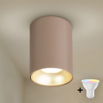 Brilagi - LED RGBW dimmbarer Spot TRINE 1xGU10/6W/230V 3000K beige/gold + Fernbedienung