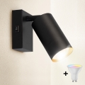 Brilagi - LED RGBW dimmbarer Wandspot SELE 1xGU10/4,8W/230V 3000K schwarz/gold + Fernbedienung