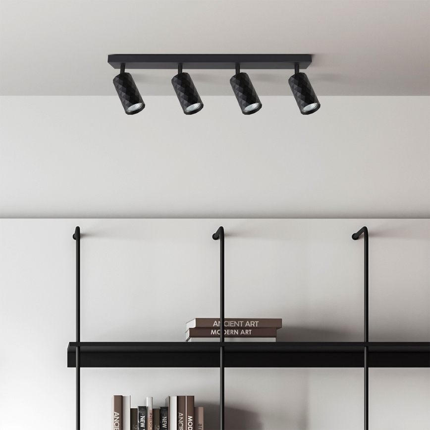 Brilagi - SELE DIAMANT dimmbarer LED-RGBW-Spot 4xGU10/4,8W/230V 3000K schwarz + Fernbedienung
