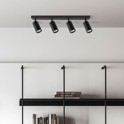 Brilagi - SELE DIAMANT dimmbarer LED-RGBW-Spot 4xGU10/6W/230V 3000K schwarz + Fernbedienung