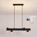 BRILAGI - LED RGBW seilabhängige, dimmbare Pendelleuchte SELE 4xGU10/6,5W/230V 2700-6500K schwarz