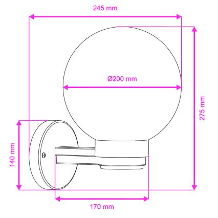BRILAGI - LED RGBW dimmbare Außen-Wandleuchte HARBOR 1xE27/12W/230V 2700–6500K IP33 anthrazit/weiß