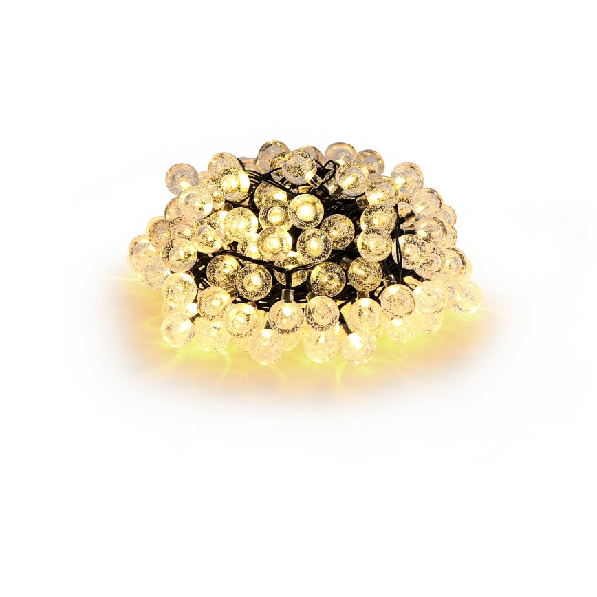Brilagi - LED Solar- Dekorative Kette BUBBLE 100xLED/8 Funktionen 10m IP65 warmweiβ