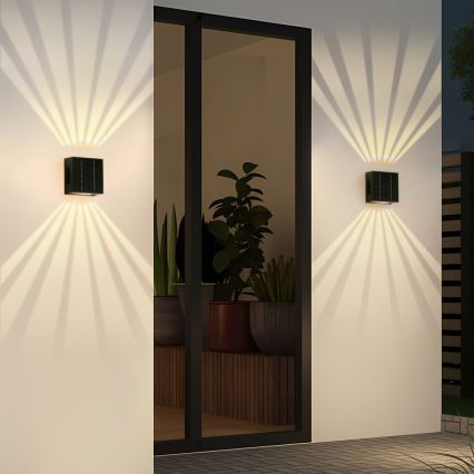 Brilagi - LED Solar-Wandleuchte BLOCK LED/2W/3,7V 1300 mAh IP44