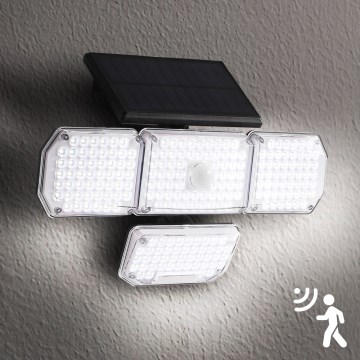 Brilagi - LED Solar-Wandleuchte mit Bewegungs- und Dämmerungssensor WALLIE LED/5W/5,5V 2400 mAh IP65