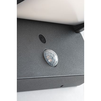 Brilagi - LED Solar-Wandleuchte mit Bewegungs- und Dämmerungssensor ANKLE LED/10W/3,7V 3000 mAh 4000K IP65 Anthrazit