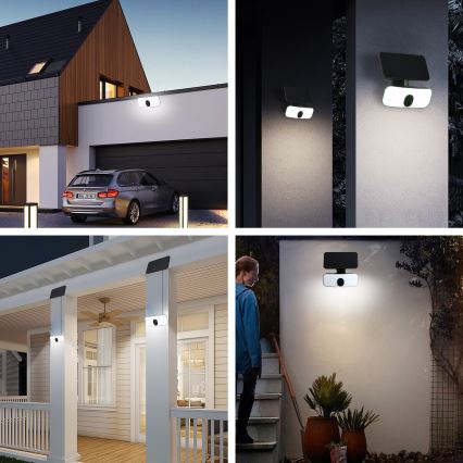 Brilagi - LED Solar-Wandleuchte mit Bewegungs- und Dämmerungssensor ROOF LED/13W/5V 4000 mAh IP65