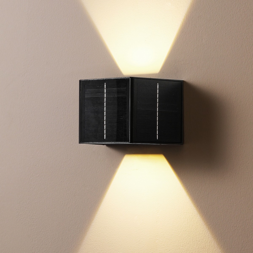 Brilagi - LED-Solar-Wandleuchte mit Sensor SOLAR CUBE LED/2W/3,2V IP54