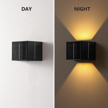 Brilagi - LED-Solar-Wandleuchte mit Sensor SOLAR CUBE LED/2W/3,2V IP54