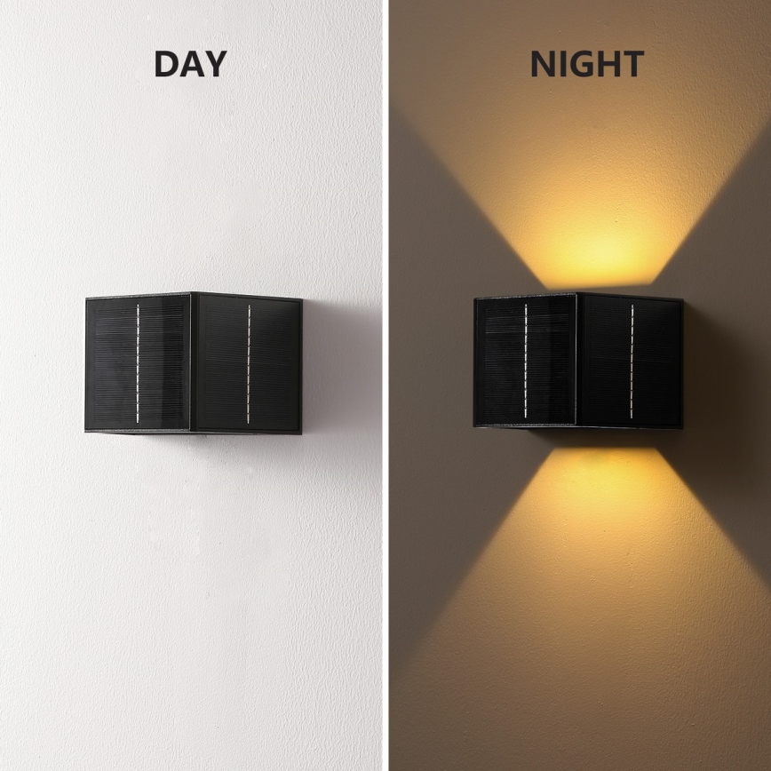 Brilagi - LED-Solar-Wandleuchte mit Sensor SOLAR CUBE LED/2W/3,2V IP54