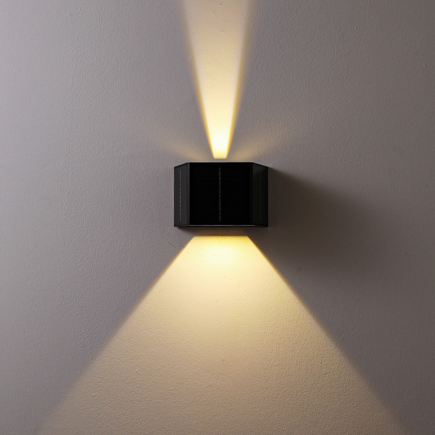 Brilagi - LED-Solar-Wandleuchte mit Sensor SOLAR CUBE LED/2W/3,2V IP54