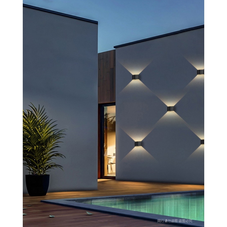 Brilagi - LED-Solar-Wandleuchte mit Sensor SOLAR CUBE LED/2W/3,2V IP54