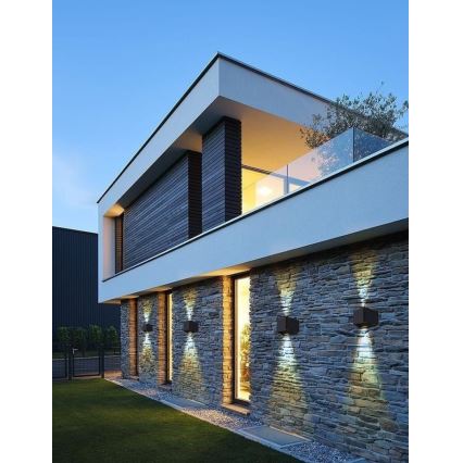 Brilagi - LED-Solar-Wandleuchte mit Sensor SOLAR CUBE LED/2W/3,2V IP54