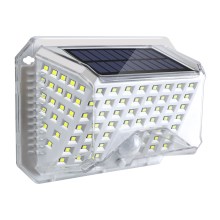 Brilagi - LED-Solar-Wandleuchte mit Sensor WALLIE LED/4W/5,5V 6500K IP64 silbern