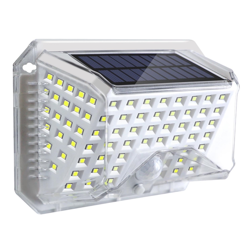Brilagi - LED-Solar-Wandleuchte mit Sensor WALLIE LED/4W/5,5V 6500K IP64 silbern