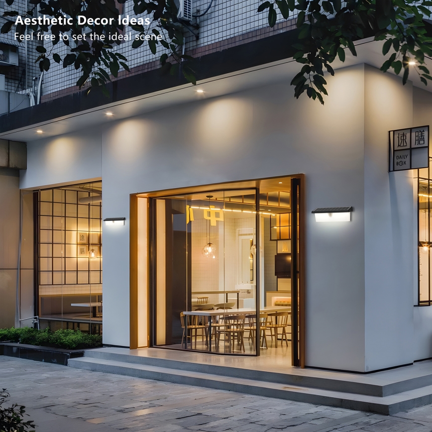 Brilagi - LED Solar-Wandleuchte mit Sensor SUN RAY LED/6W/3,7V 2200 mAh IP44