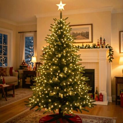 BRILAGI - LED-Solar-Weihnachtslichterkette 500 LEDs / 8 Funktionen, 52 m, 1200 mAh, IP65, warmweiß