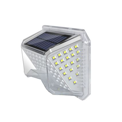 Brilagi - LED Solar-Wandleuchte mit Bewegungs- und Dämmerungssensor WALLIE LED/4W/5,5V 1200 mAh 6500K IP64 silber